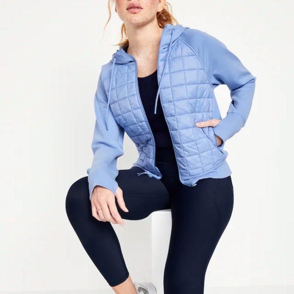 NWT OLD NAVY Dynamic Fleece Hybrid Hoodie Color: Blue Overall SIZE 2X - Picture 3 of 5